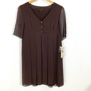 Anne Klein 100% Silk NWT Babydoll Mini Dress